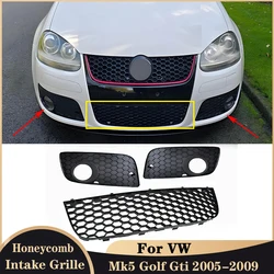 For VW Mk5 Golf Gti 2005-2009 Facelift Front Bumper Grille Hood Tuning Lower Air Intake Grille Fog Light Grill Car Accessories