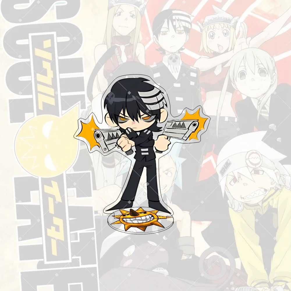 Anime Soul Eater 10CM Maka Albarn Black Star Acrylic Stand Keychain Cute Figure Decor Desk Collection Display Birthday Fans Gift