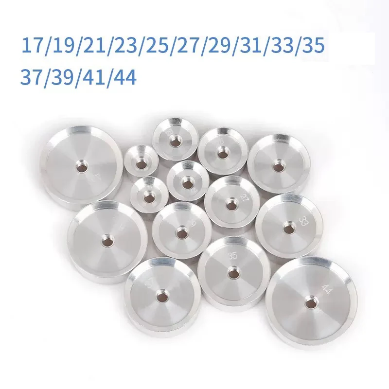 25pcs Watch Capping Machine Dies Back Cover Press Tool Presser Closer Aluminum Mold Accessories Watch Repair Tool for Watchmaker