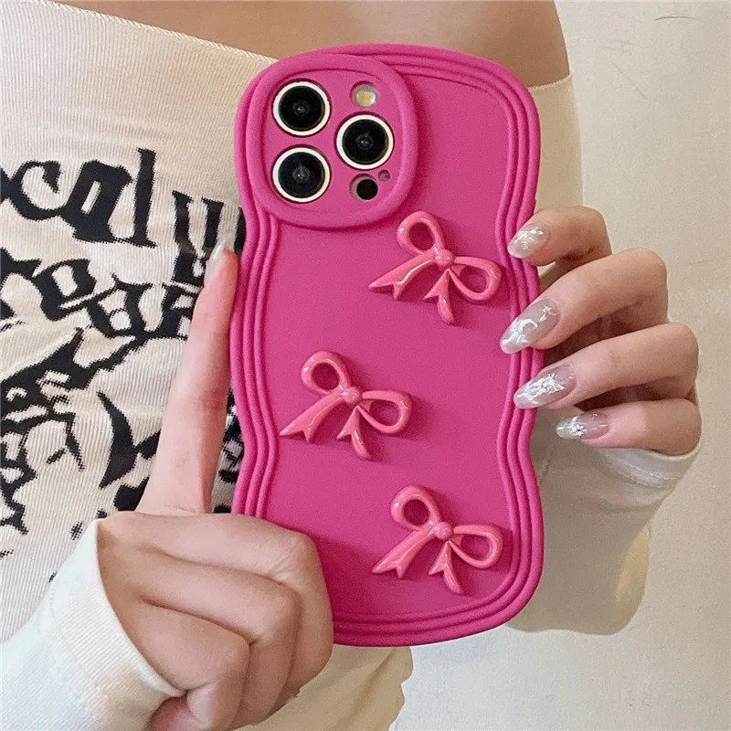 Fashion Bow Phone Case For Huawei P30 Lite p40lite p20pro p50 p60pro nova 11 y9 Prime 2019 Y9S Soft Silicone Candy Cover