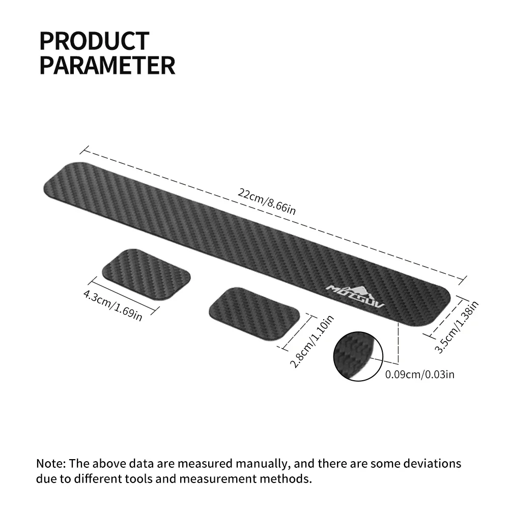 MOTSUV-pegatina de protección contra arañazos para cadena de bicicleta, pegatina gruesa de fibra de carbono, resistente al agua, accesorios de