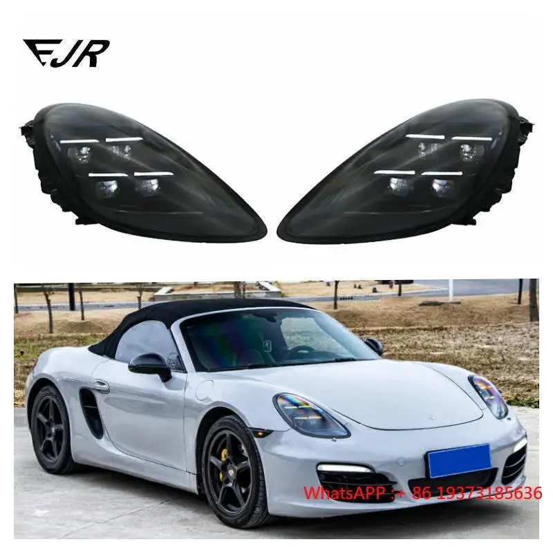 

For 2012-2015 Porsche 718 Cayman Boxster Headlights 981 Upgraded 2025 Matrix LED Headlights High Quality Plug and Play
