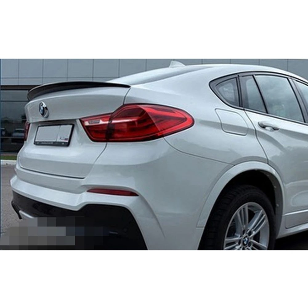 For BMW X4 F26 P Style Carbon fiber Rear Spoiler Trunk wing 2014-2018 FRP Forged carbon