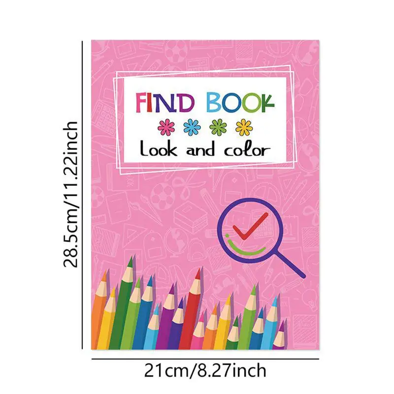 Encuentra un libro para mirar y colorear, actividades para colorear de dibujos animados, relajación para adolescentes, juguete compacto creativo para niños y niñas, juguete de Color para mirar y encontrar