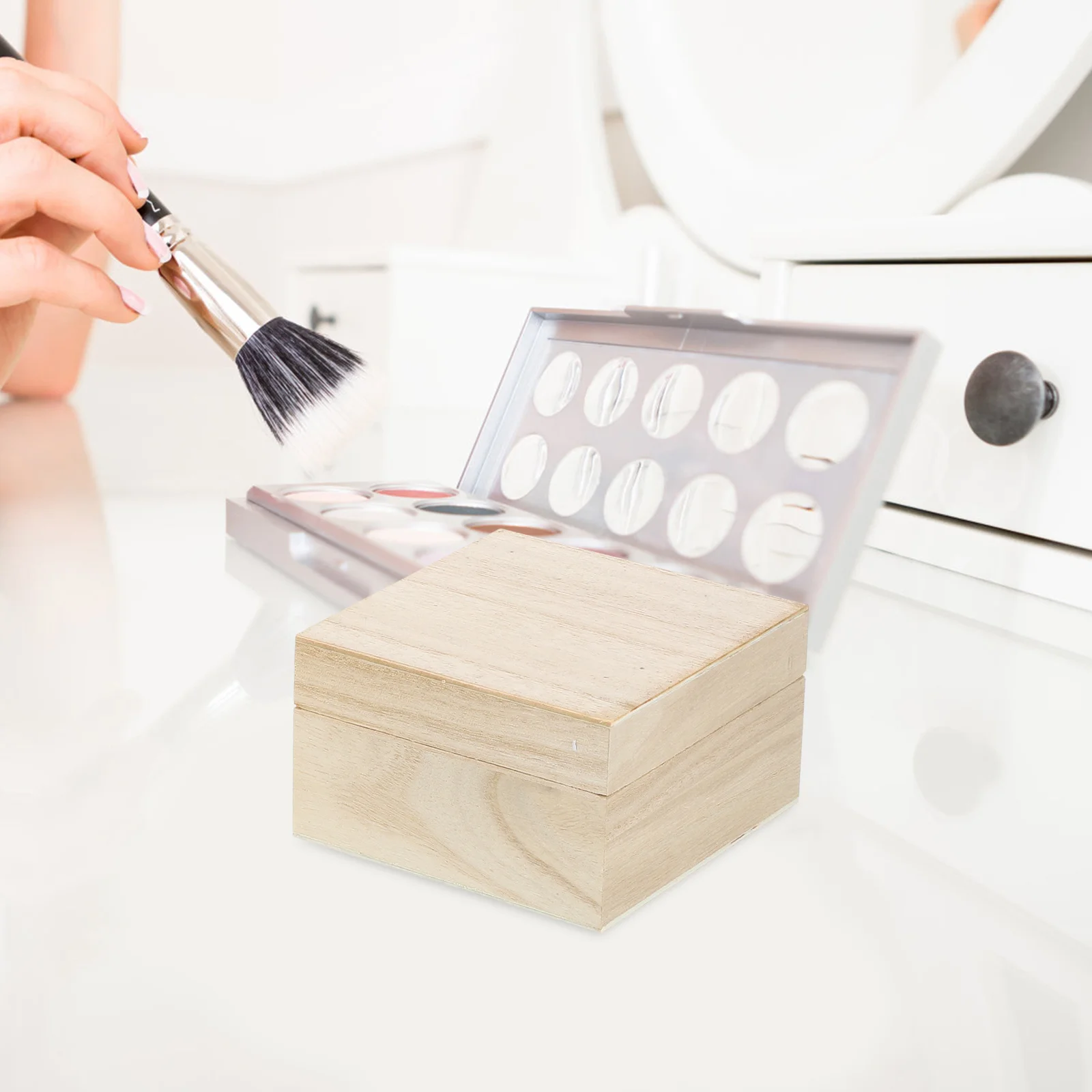 

2 шт. деревянные шкатулки для украшений в деревенском стиле с крышкой, органайзер для ювелирных изделий, многофункциональная подарочная коробка для мелочей