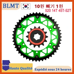 Motorcycle 14T 520 45T~52T Front & Rear Sprocket For KAWASAKI KX250  KX500 KLX 300R KDX250 KDX 220R KDX200 30300 KDX 200 220 R