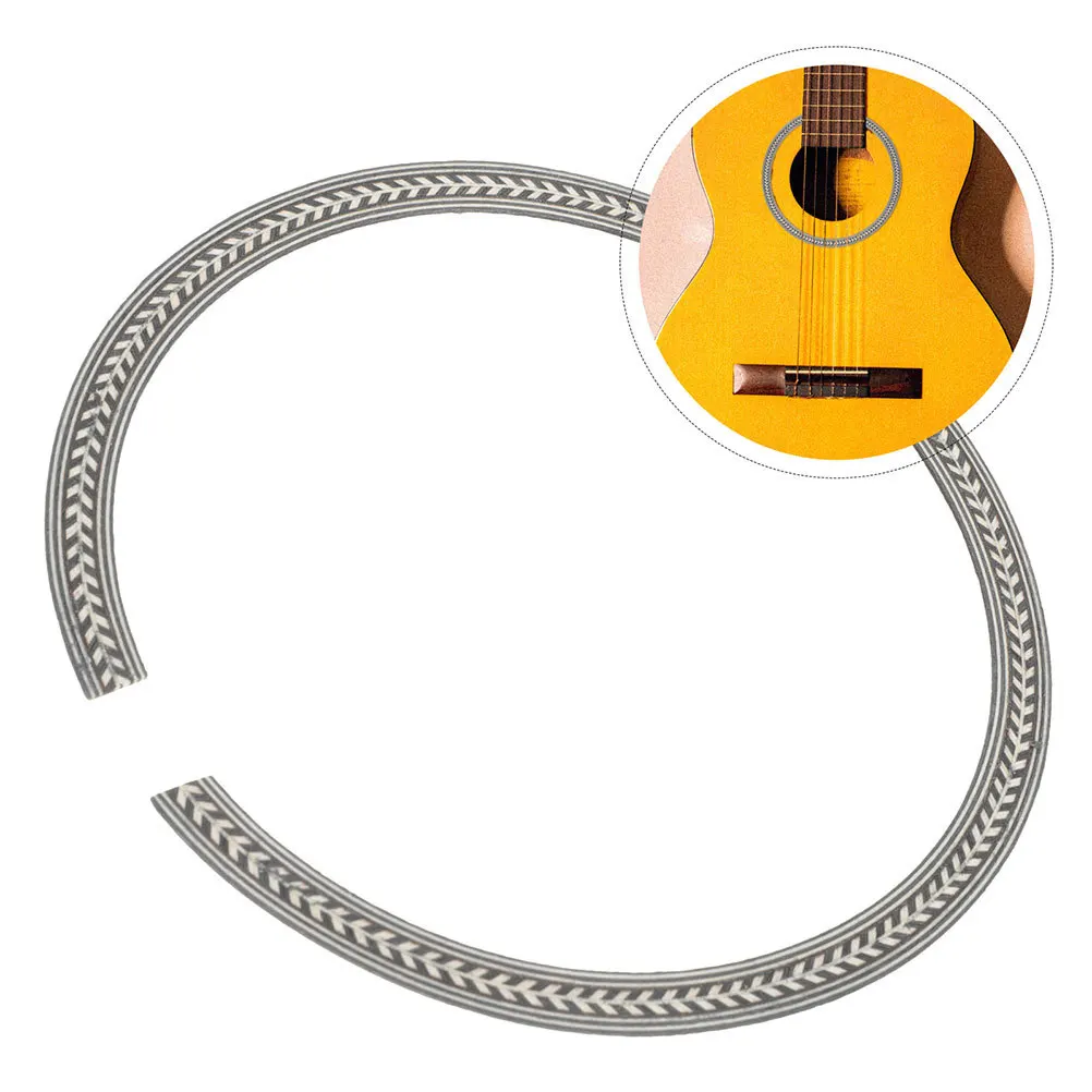 

2Pcs Guitar Soundhole Decoration Wood Rosette Ring Inlay for Classical Guitar Ukulele Hole Edge Art Ornament Guitarhole Art