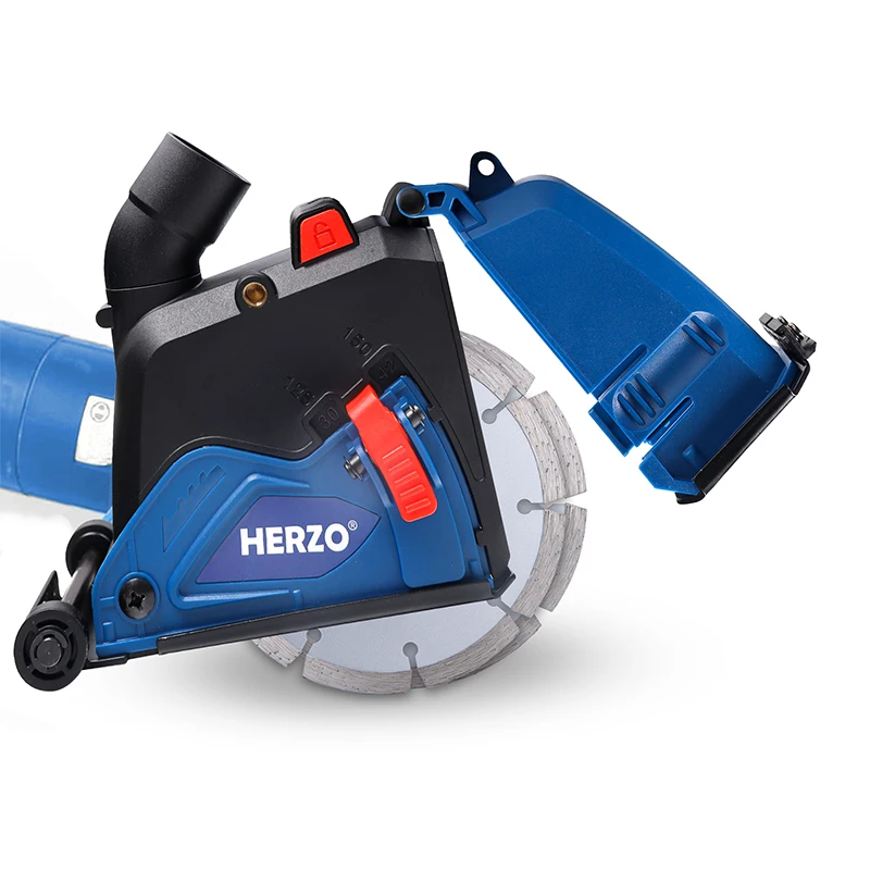 HERZO Cutting Dust Cover For Angle Grinder 125/150MM Dust Collector with Double Blades As Wall Chaser Construction