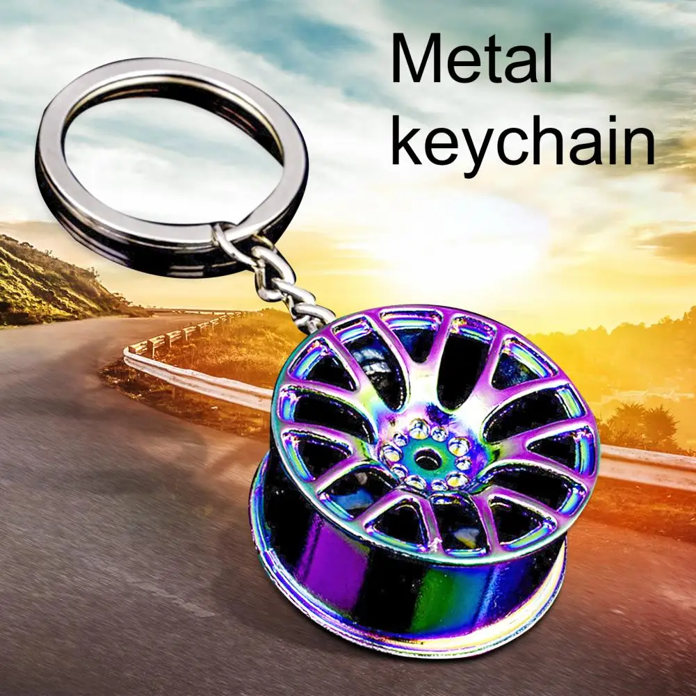 Keychain Colorful Wheel Hub Shape Key Ring Zinc Alloy Cool Pendant Accessory Key Accessory For Car Key Цепной Подвеска