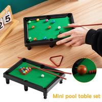 Mini Pool Table Tabletop Desktop Billiards Snooker Game with 2 Sticks and Balls Home Family Office Desk Stress Relief Games