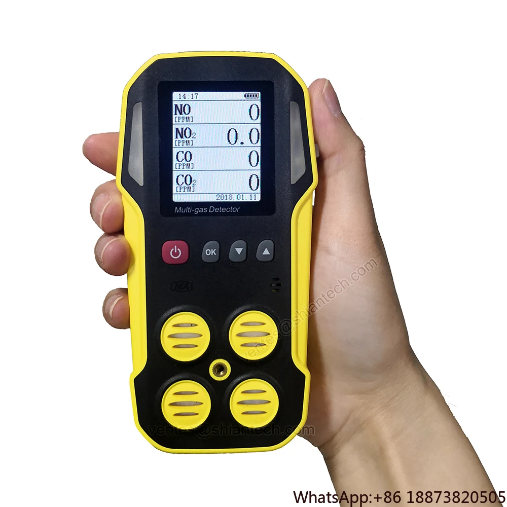 Underground Metal and Nonmetal Mines gas safety device, (CO, CO2, NO, NO2) portable multi gas detector