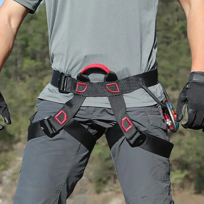 Ремень безопасности для половины тела, регулируемый легкий поясной ремень безопасности, профессиональное снаряжение для скалолазания, многофункциональный ремень безопасности