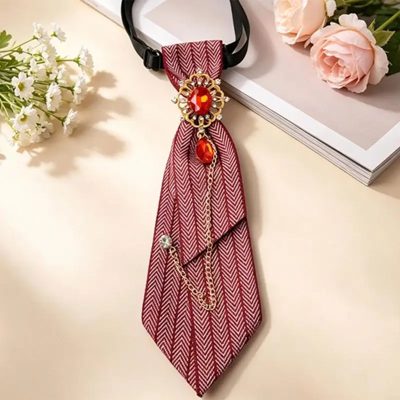 2026 New Adjustable Textured Neckwear Neck Tie for Party Costume and Stage Styling