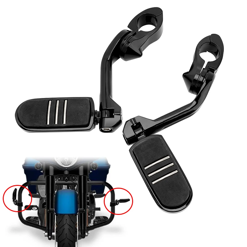 

1-1/4" 32mm Long Angle Highway Pegs Mount Kit Engine Guards Chrome Fits For Harley Touring Road King Street Glide Road Glide