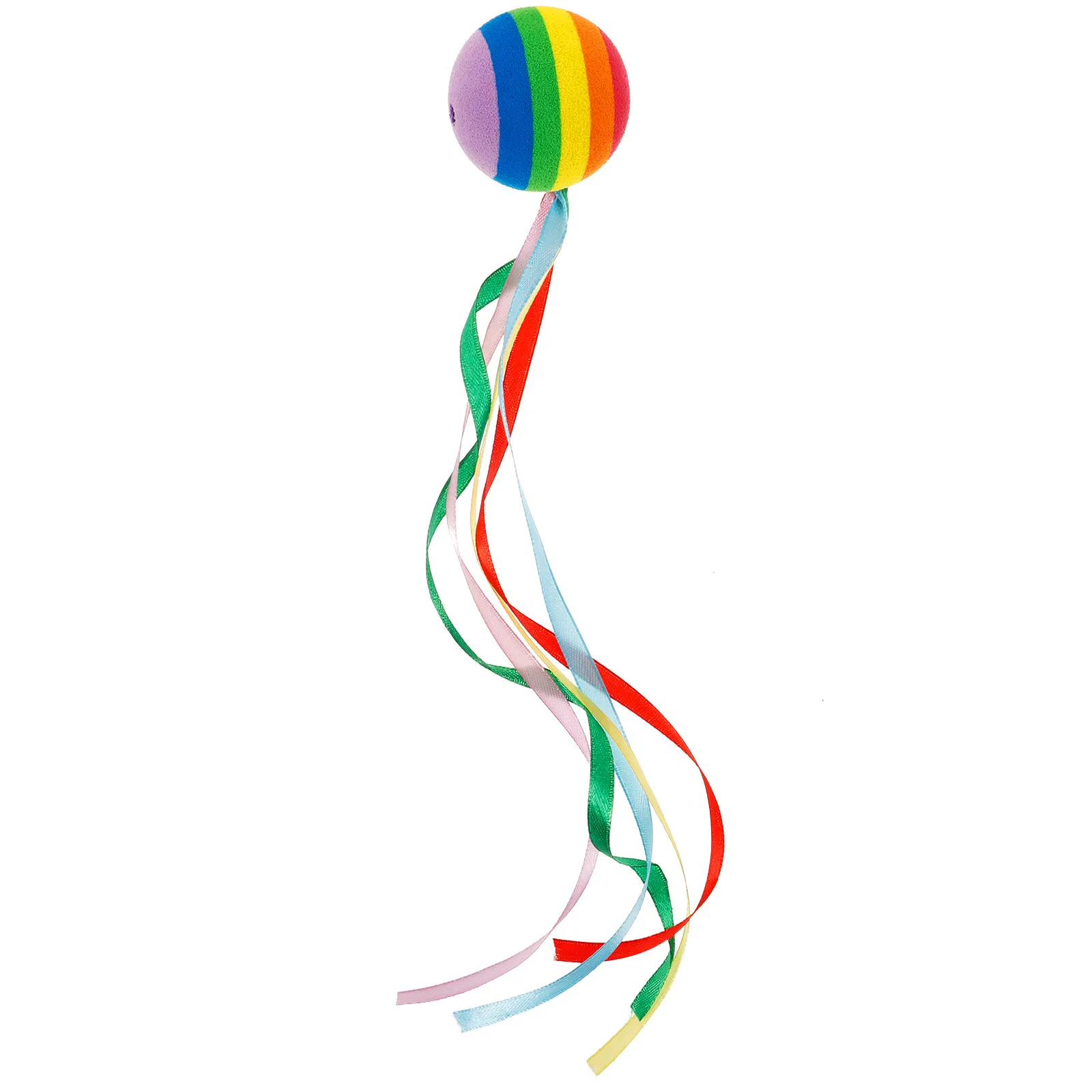 Rainbow Colored Car Antenna Ball with Ribbon Decorative Vehicle Antenna Topper for Auto Exterior Enhancement Sturdy Safe