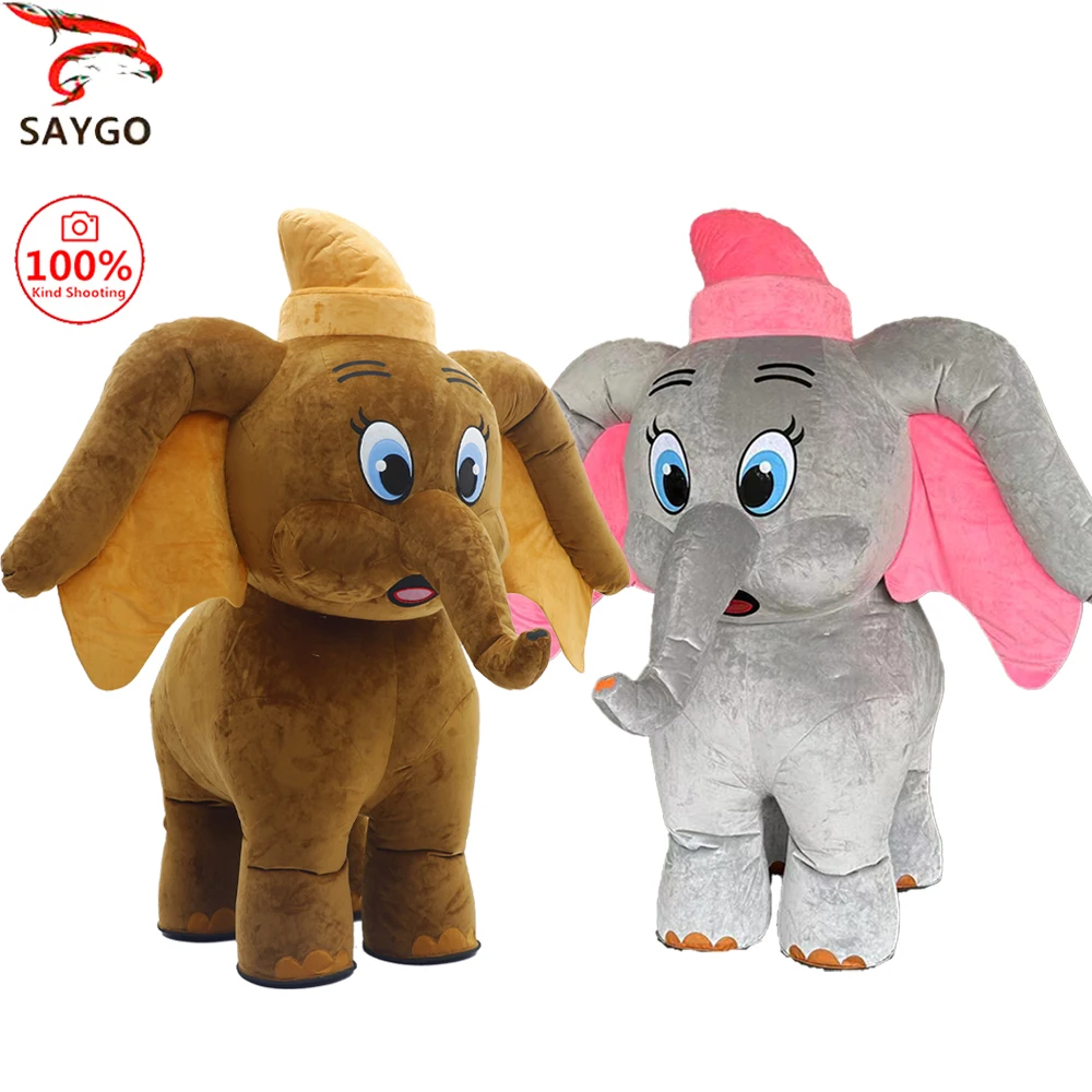 

Надувной костюм слона SAYGO: Маскот для парадов, косплей для взрослых, плюшевый набор для вечеринок и мероприятий