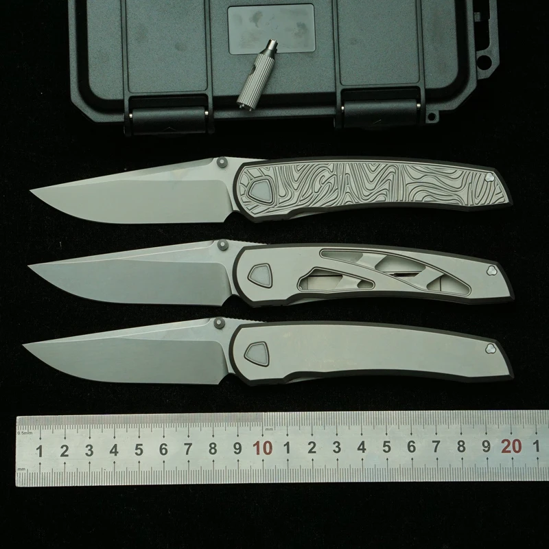 

LEMIFSHE New Waka Folding Knife 154CM Blade Titanium Alloy Handle Outdoor Camping Survival Pocket EDC Tool