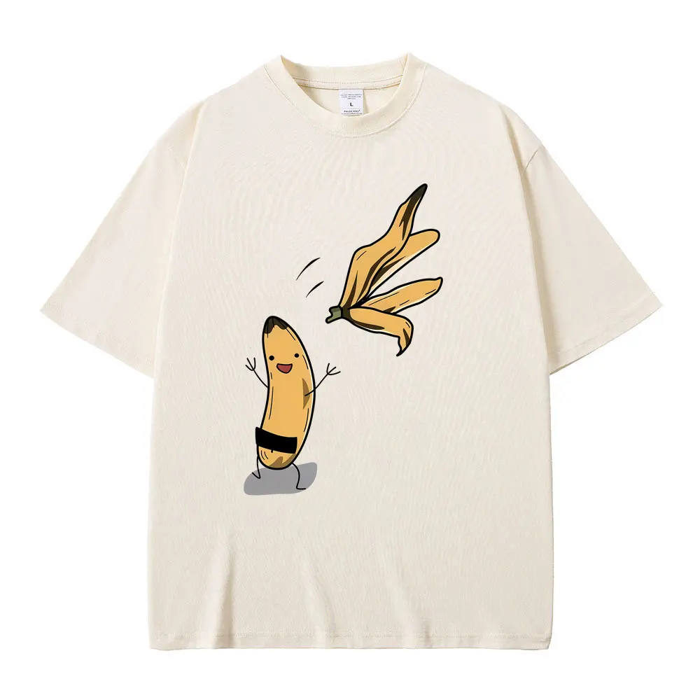 

Banana Naked Funny Meme T Shirts Men Women Casual Cartoon Style T-shirt Men's 100% Cotton Oversized Short Sleeve T-shirts Tops