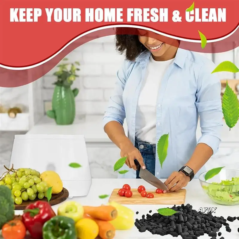 

4Pcs Activated Charcoal Refills For Kitchen Composter Odor Absorbing For Foodcycler Refills With Smart Waste