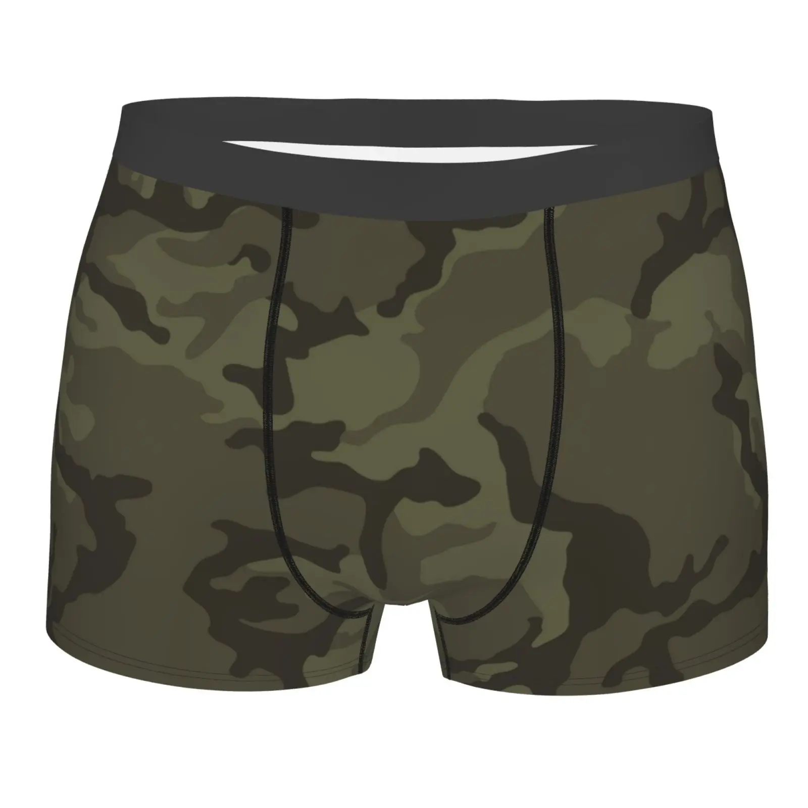 

Green Brown Camouflage Print Men Underwear Boxers Breathable Mens Boxershorts Men's Panties Underpants Man Boxers Briefs Trunks