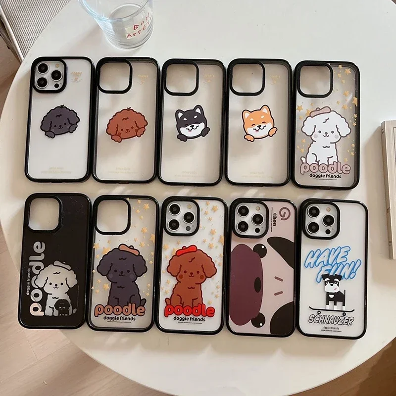 

Dog Friend Acrylic Phone Case Cover for IPhone 11 12 13 14 15 Pro Max Case for IPhone 15 Pro Max