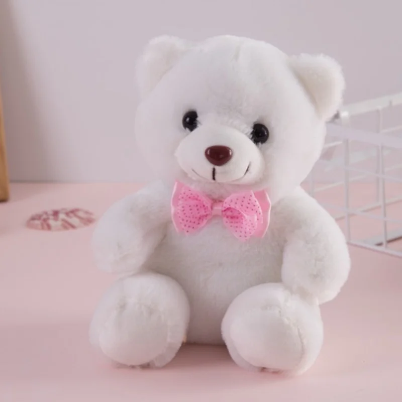 ตุ๊กตาหมีเท็ดดี้เปลี่ยนสีได้พร้อมริบบิ้น ตุ๊กตาหมีมีไฟ ตุ๊กตาหมีขนฟูแบบมีไฟ LED สำหรับเป็นของขวัญวันเกิด