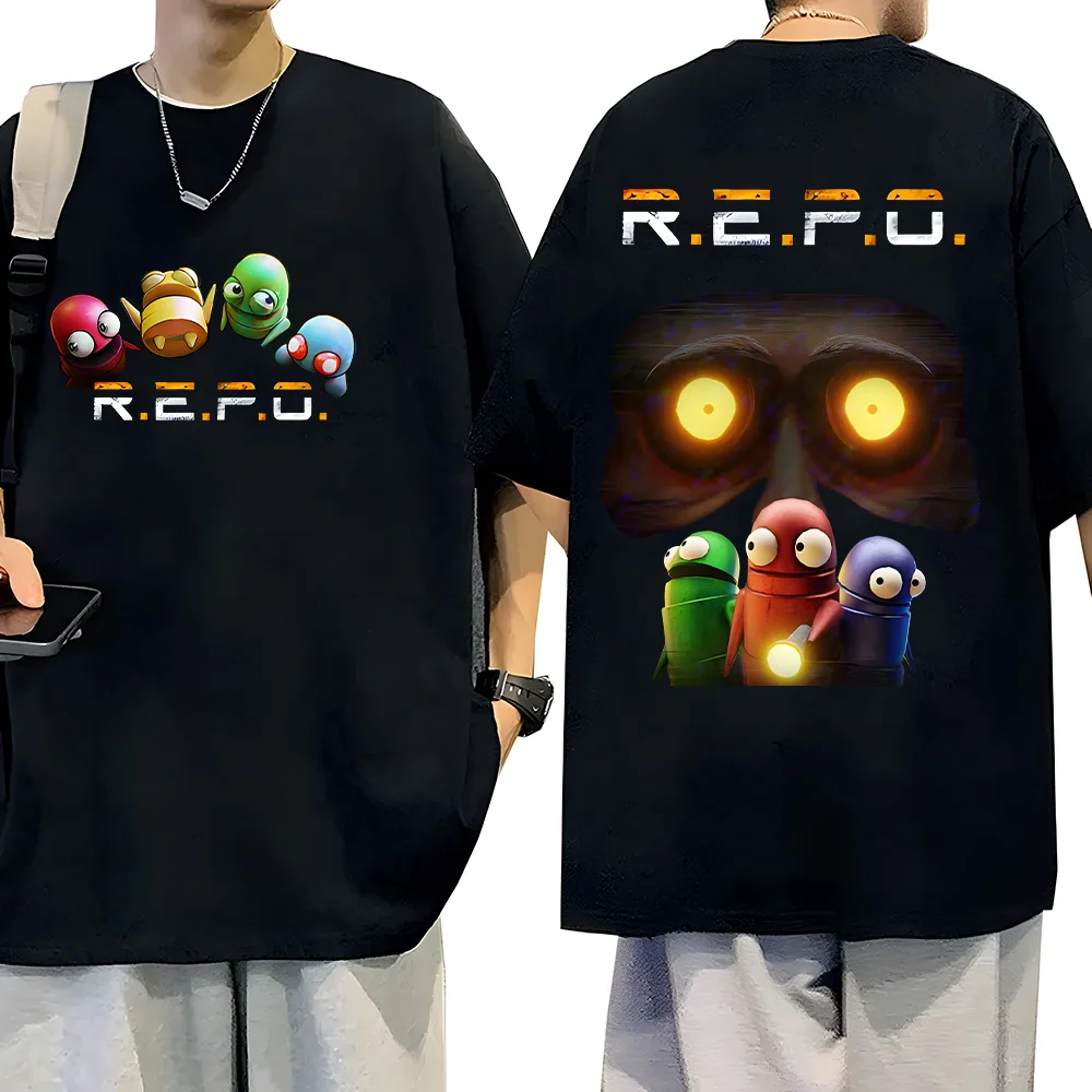 

R.E.P.O.Graphic футболки Hot Game Repo Robot хлопковая футболка для женщин и мужчин Y2k одежда новый узор универсальная футболка с коротким рукавом