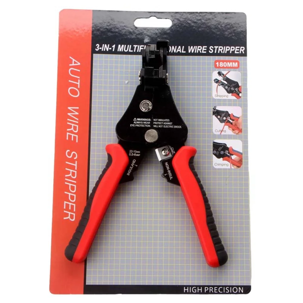 3-In-1 Multifunctional Wire Stripping Pliers,Tubular Crimping,Cable Cutters,Optical Fiber