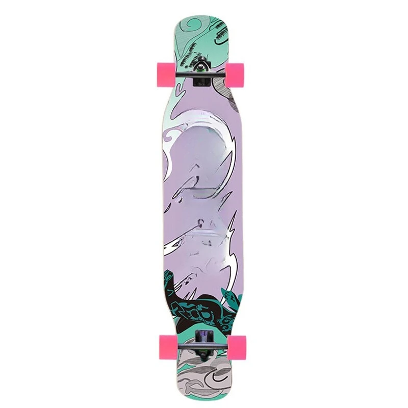 

46IN large longboard skateboard, male and female beginners adult four-wheel street brush professional