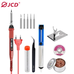 JCD 80W Digital soldering iron Set Kit 220V/110V Adjustable temperature Welding Machine Electronic Welding DIY carving Tools