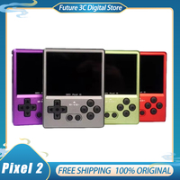 Gkd Pixel 2 Handheld Game Player Kiddy Pixel Ips Screen 2.4 Inch Rk3326s Aluminium Alloy Customize Game Console Gamer Toys Gifts