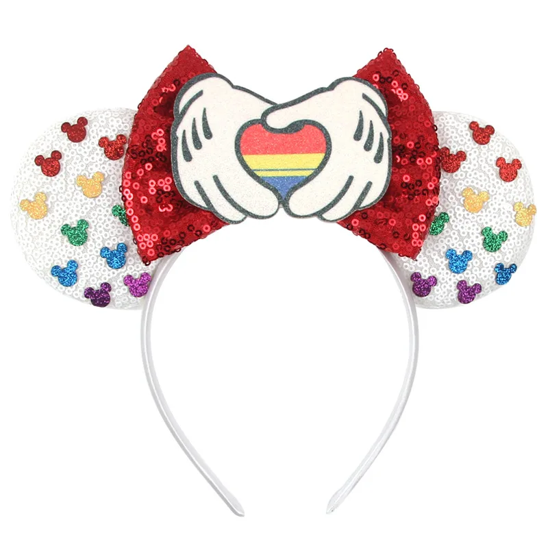 Rainbow Mickey Mouse Ears Headbands Girls Minnie The Magic Hat Hair Bands Women Disneyland Hair Band Baby Disney Hairband Kids