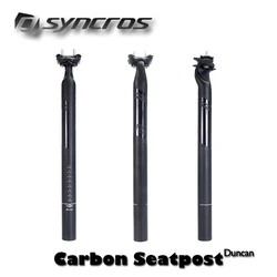 Carbon Seatpost 27.2/30.8/31.6mm SYNCROS DUNCAN SEATPOST Half Matte and Half Gloss Road Bicycles/ MTB Carbon Seat Post