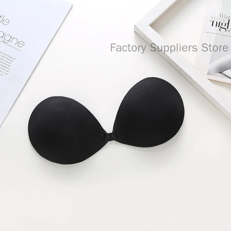 2,5 cm 5cm Starke Selbst-Adhesive Invisible Silikon Frau Push Up Bust Verschluss Vorne Gel Backless Nahtlose Starke massage Tasse Bh