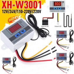 XH-W3001 12V 24V 110-220V/220V Digital Temperature Controller Microcomputer Switch Thermostat Regulator NTC Sensor Thermoregulat