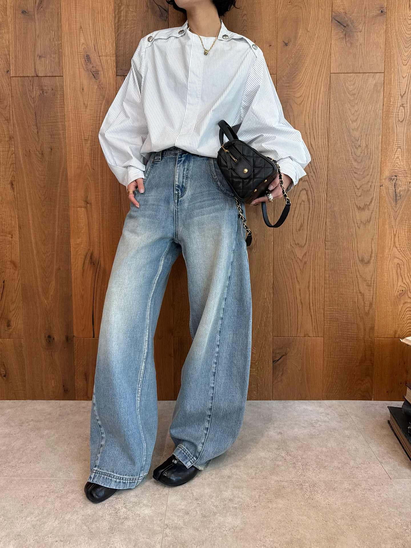 

Женские джинсы с высокой талией, свободного кроя, широкие штанины, светло-голубые, из денима, в стиле ретро, прямого кроя, весна 2026, новинка