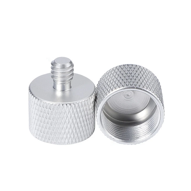 2Pcs Mic Stand Adapter 5/8 Inch-27 Female to 1/4 Inch Male for Camera Monitor