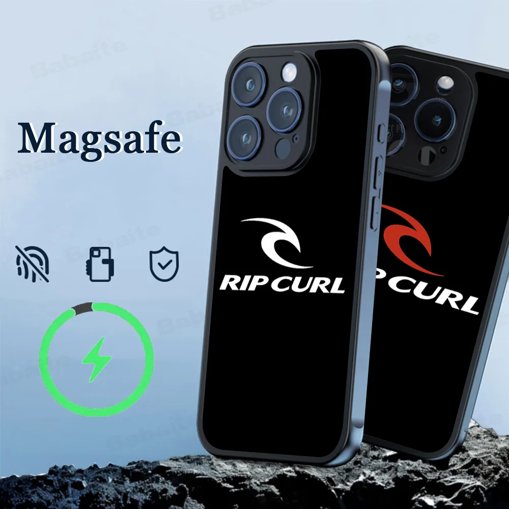 

Luxury Beach R-Rips C-Curls Phone Case Magesafe Magnetic Wireless Charge Case For iPhone 16 11 12 13 14 15 Pro Max Plus Mini