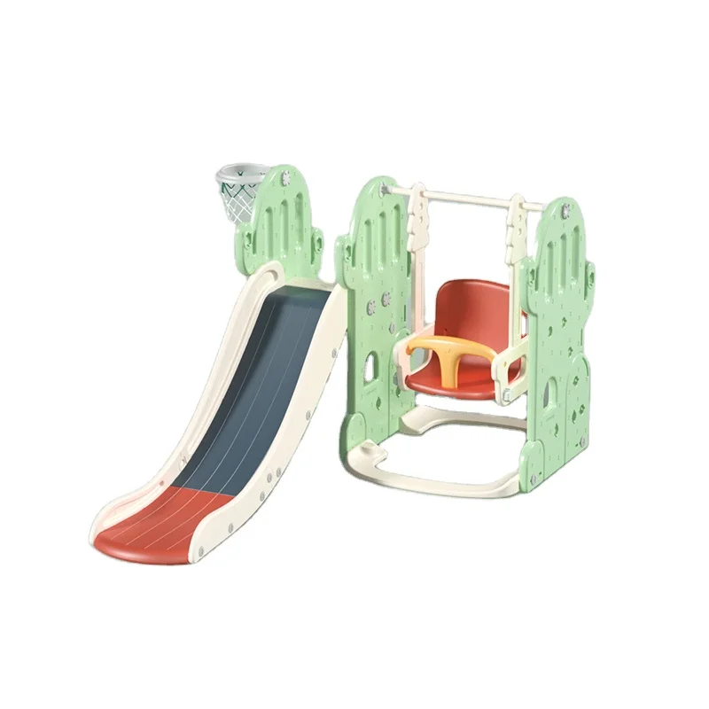 Kids swing and slide set 3 IN 1 Baby Amusement Park Sliding Toys indoor Plastic Kids Slides and swing