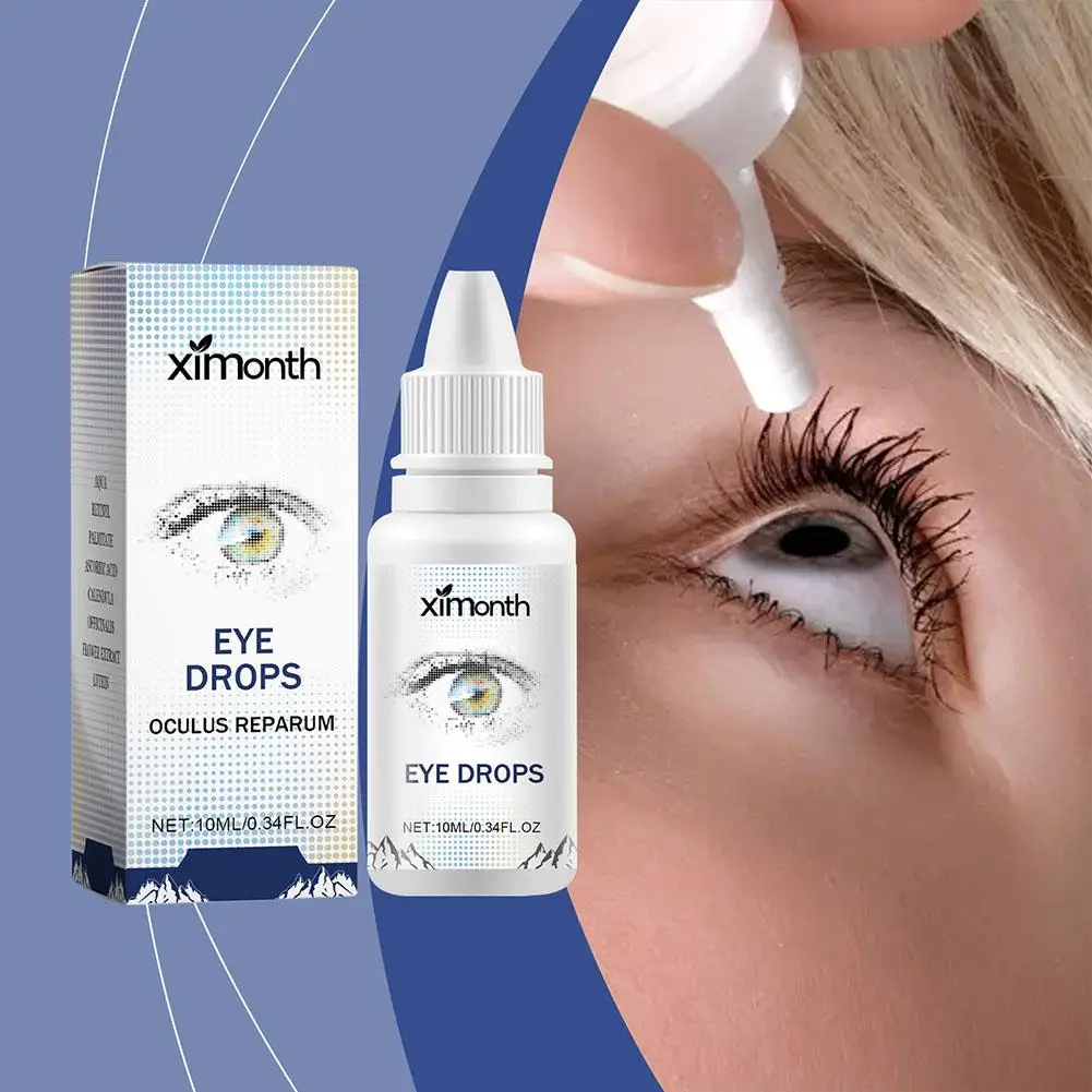 Colírio Hidratante para Mulheres e Homens, Aliviar a Secura, Soro para Olhos Refrescado, Cuidados de Saúde, 10Pcs, 10ml