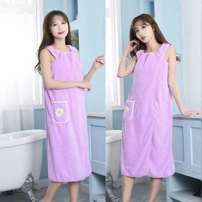 Extra Long Pink Floral Bath Towel, super absorbent, lint-free & soft. Suitable for spa,sauna, bathroom,plush texture,ideal gift. - view 2