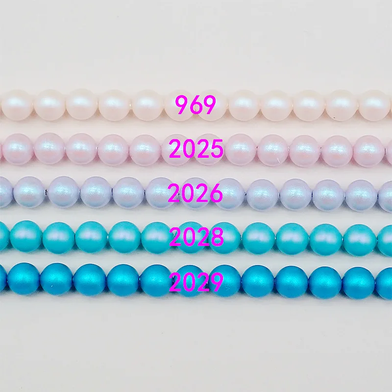 Original Crystals from Austria 5810 Iridescent Color Series Matte Pearl Full Drilled Hole Loose Beads for DIY Jewelry Making