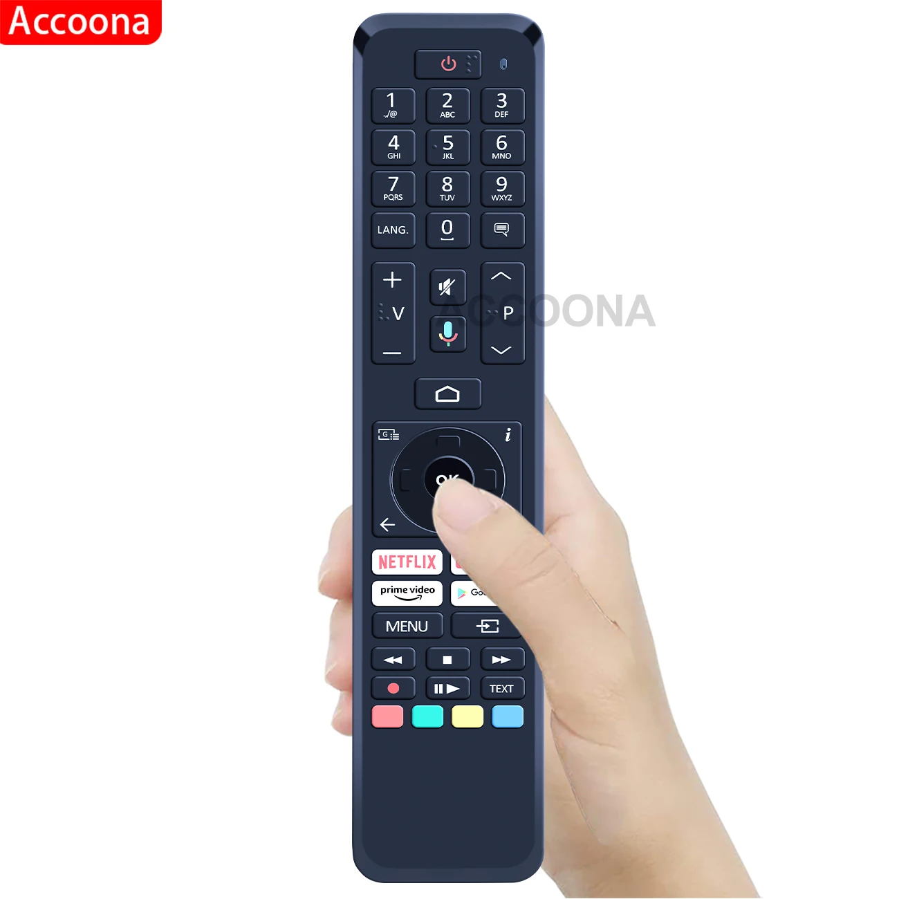 Voice Remote control for Panasonic Tx-55lx650e 43LX650E 24LSW484 DAEWOO 43DM72UA Medion RC1832 led smart tv