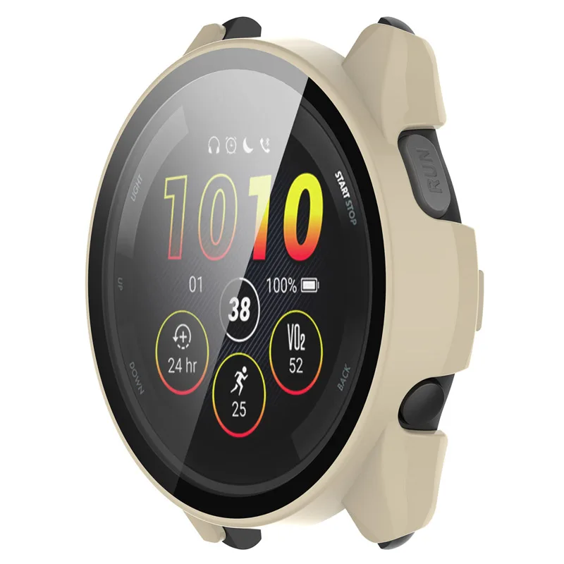 Étui de protection pour Garmin Forerunner165, coque de montre itude, protecteur d'écran PC, couvercle en verre du Guatemala, cadre de bord à couverture complète