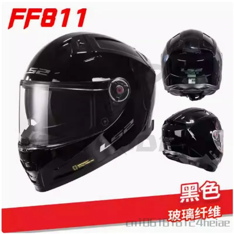 Viseras originales LS2 FF811, casco de motocicleta de cara completa, lente de Color, visera negra y plateada, pegatina antiniebla Original