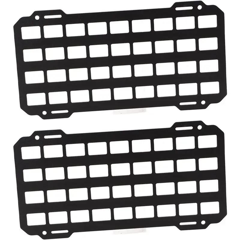 

Motorcycle Sunscreen For Side Box 2PC ABS Panel Modular Storage Suspension System Free Installation Nails Molle Pouches