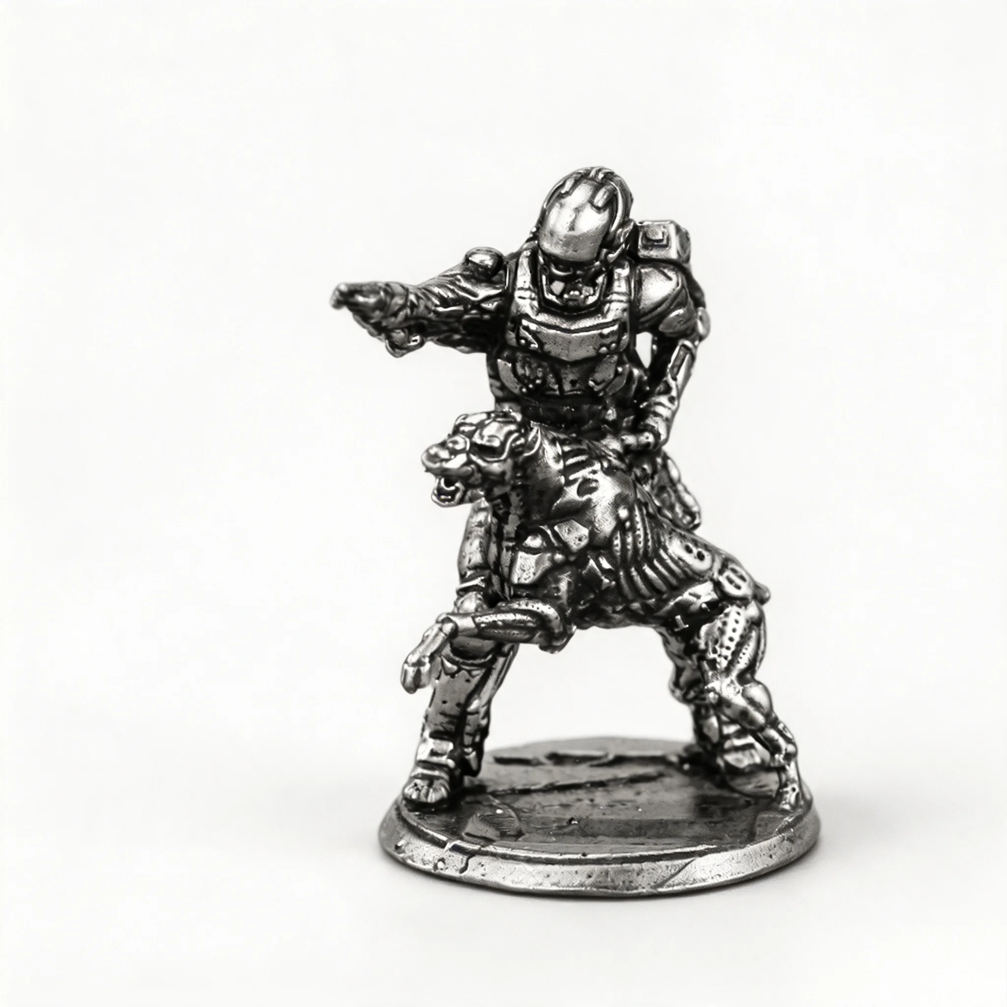Full Set 48 Pcs Metal Future Tech Cyberpunk Style Miniature Figures Tabletop Game Decor Models