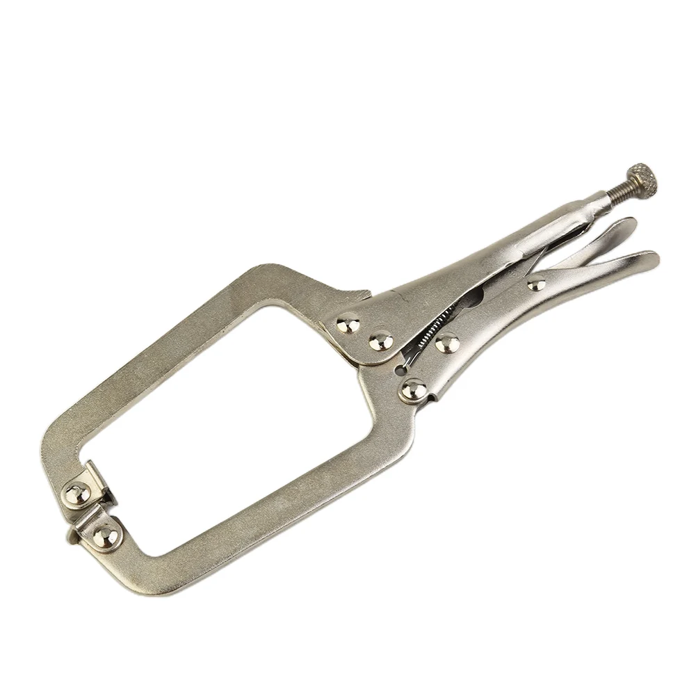 9 Inch Steel C Clamp Vise Grip Locking Welding Pliers Wood Tenon Locator Tool Tools For Adjusting Pressure And Fit Work.