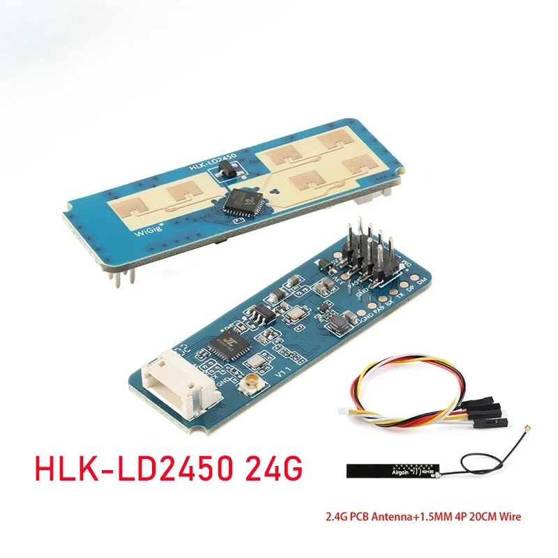 Модуль радарного датчика движения человека HLK-LD2450 24G MM Wave с отслеживанием траектории, LD2450, дальность обнаружения 8 м, для умного дома