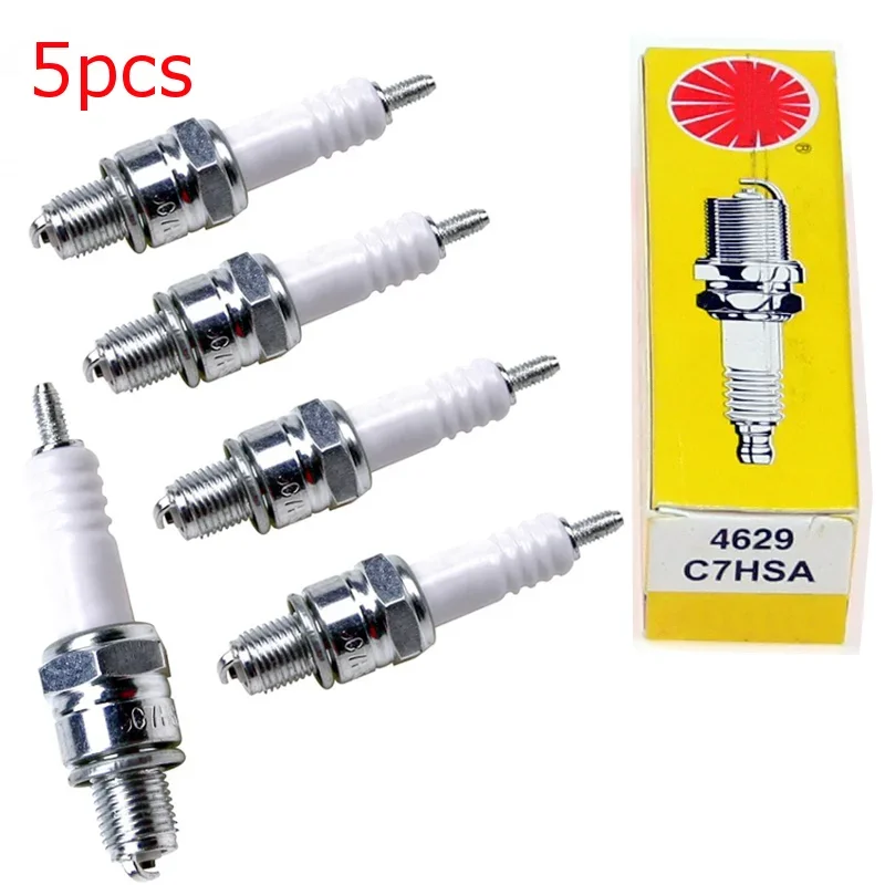 5Pcs Motorcycle Racing Spark Plug Sparking Plugs For Scooter Mower Trail Quad Dune ATV GO Kart 50cc-150cc Dirt Bike